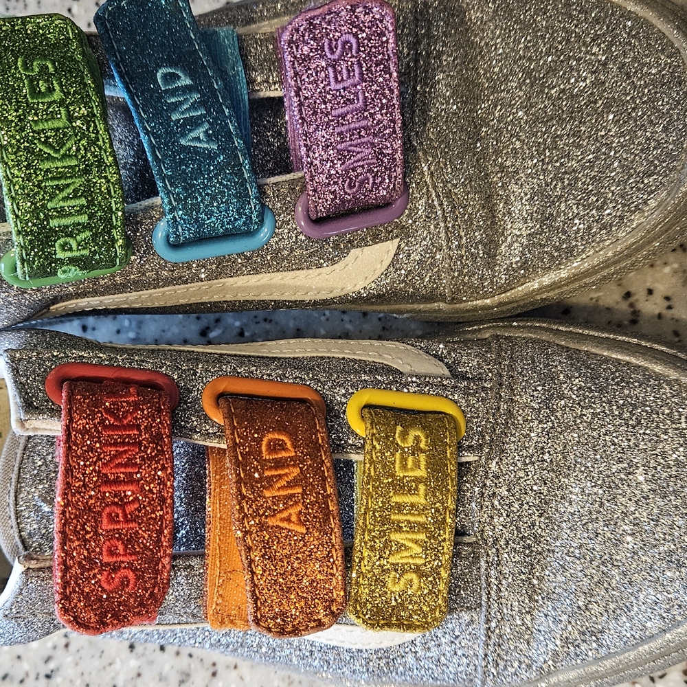 Sparkly Kids Shoes with Colorful Straps